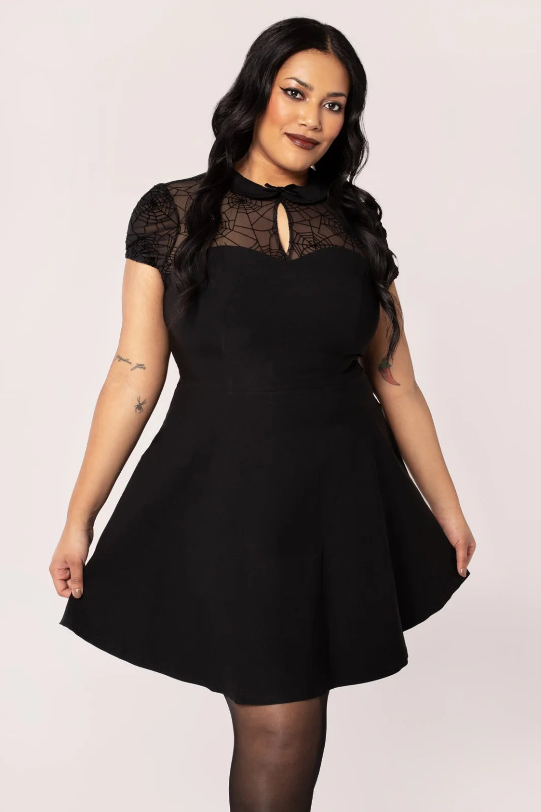 Viola Black Mini Dress by Hell Bunny