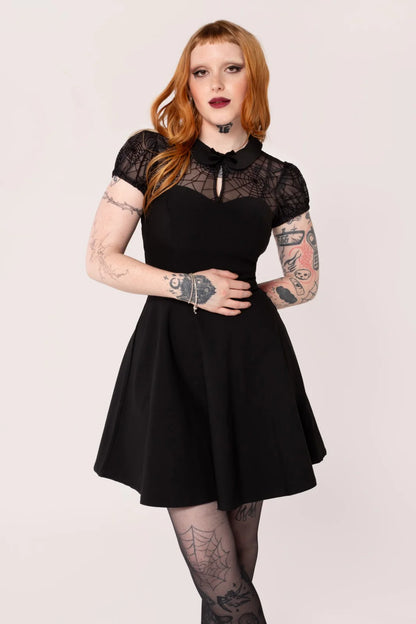 Viola Black Mini Dress by Hell Bunny