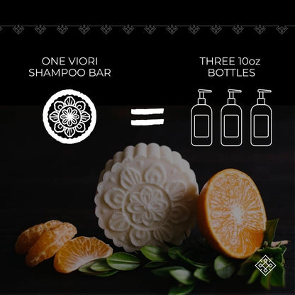 Citrus Yao Shampoo & Conditioner Bar Set With Bamboo Holder