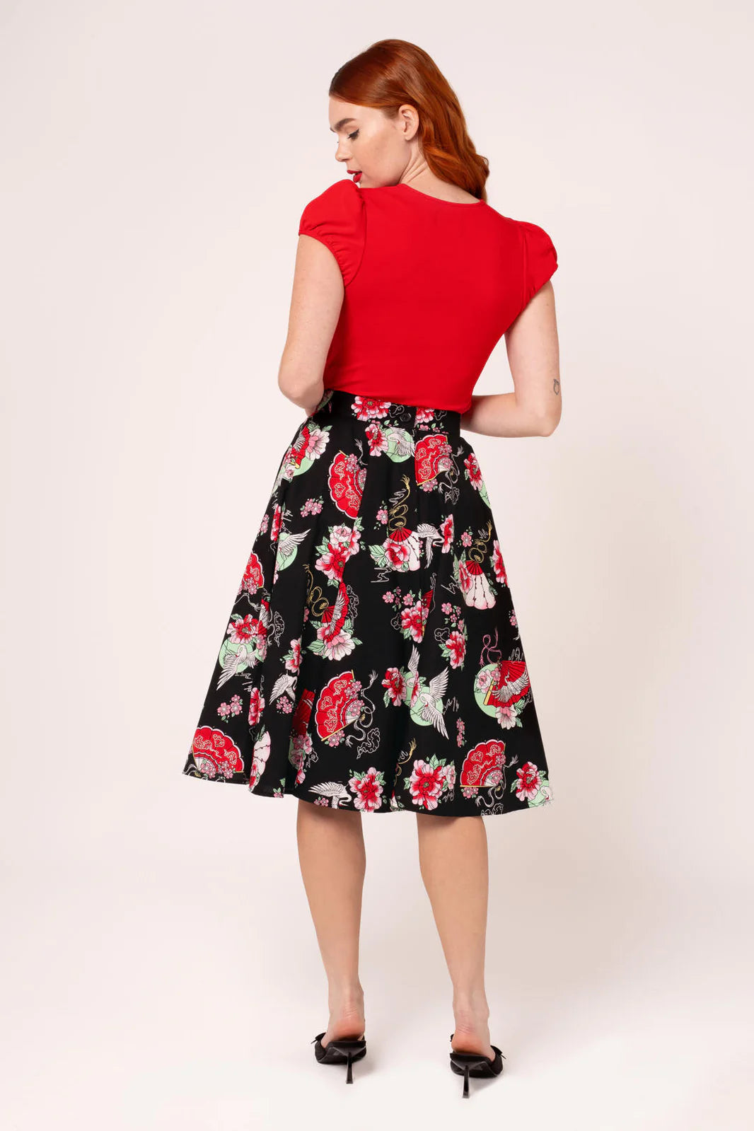 Yuna Cotton 50s Skirt by Hell Bunny - Lemonie Boutique