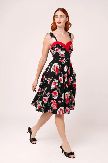 Yuna Sweetheart Rockabilly Dress by Hell Bunny - Lemonie Boutique