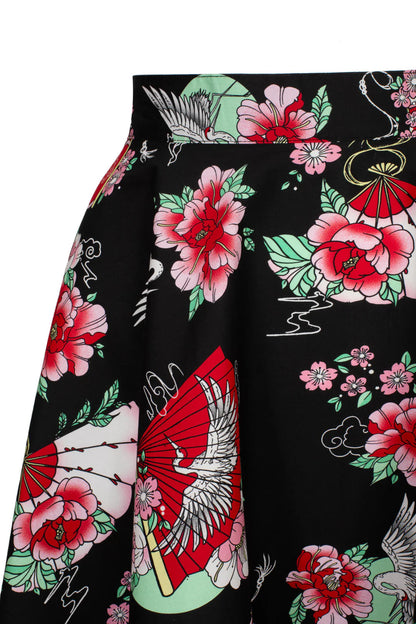 Yuna Cotton 50s Skirt by Hell Bunny - Lemonie Boutique