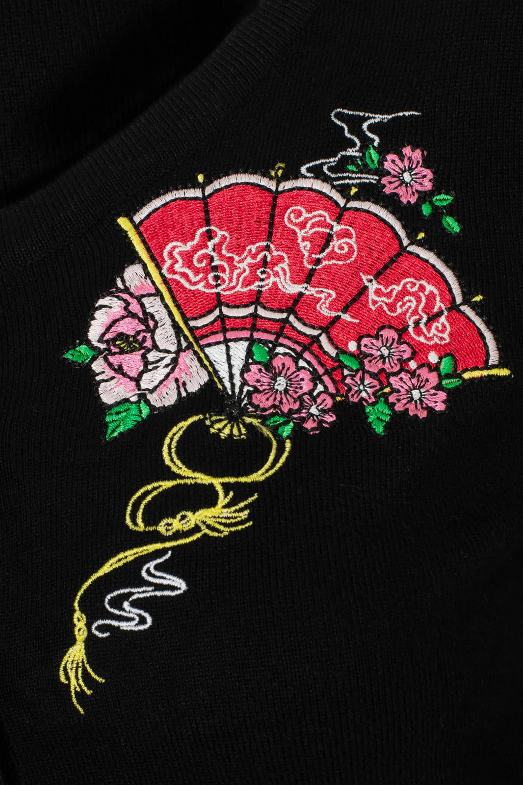 Yuna Embroidered Black Cardigan by Hell Bunny - Lemonie Boutique