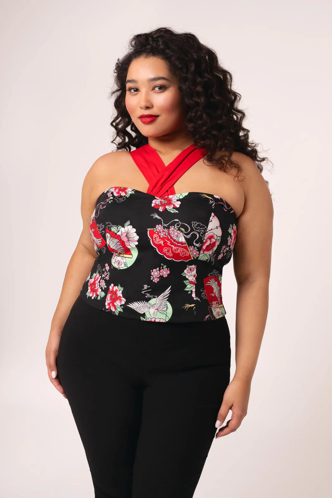 Yuna Sweetheart Halter Top by Hell Bunny - Lemonie Boutique