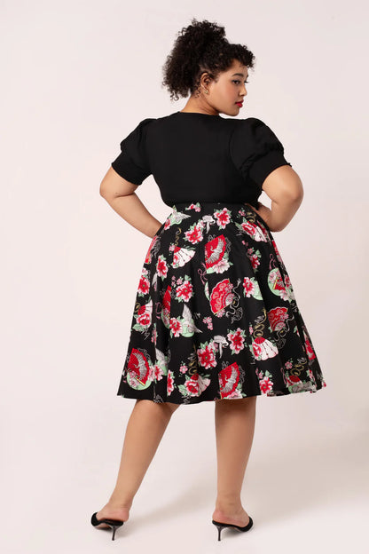 Yuna Cotton 50s Skirt by Hell Bunny - Lemonie Boutique
