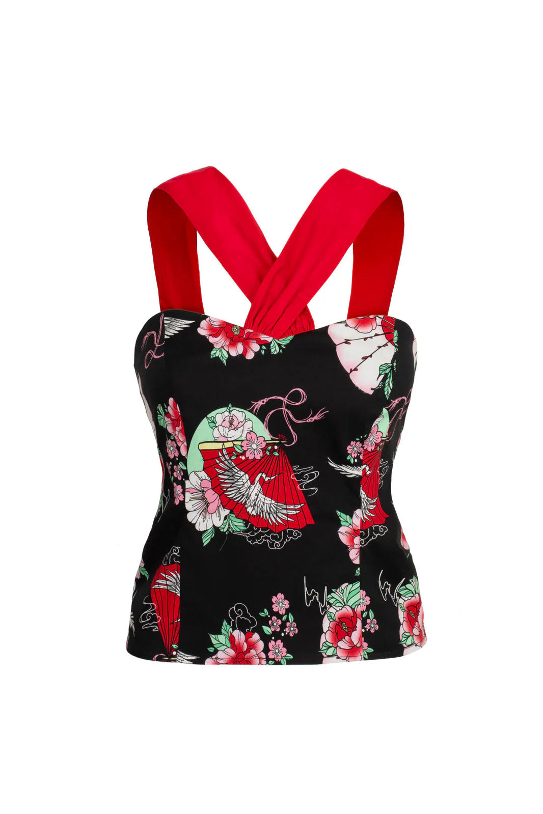 Yuna Sweetheart Halter Top by Hell Bunny - Lemonie Boutique