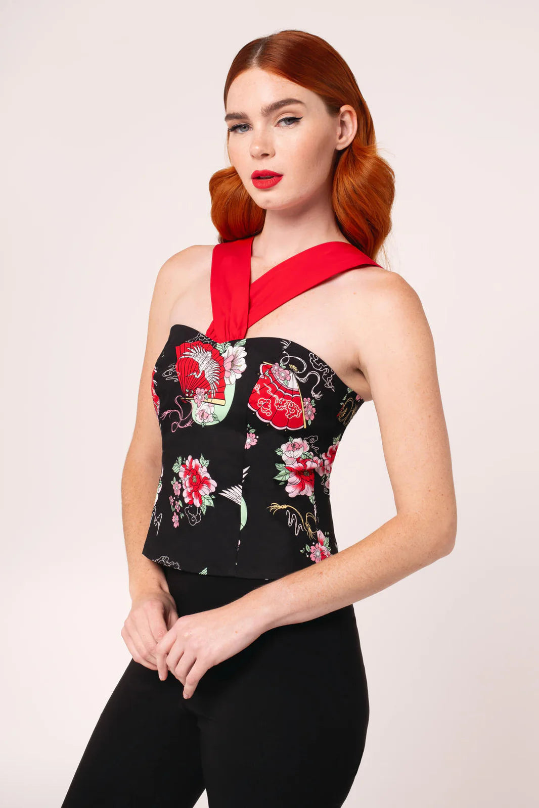 Yuna Sweetheart Halter Top by Hell Bunny - Lemonie Boutique