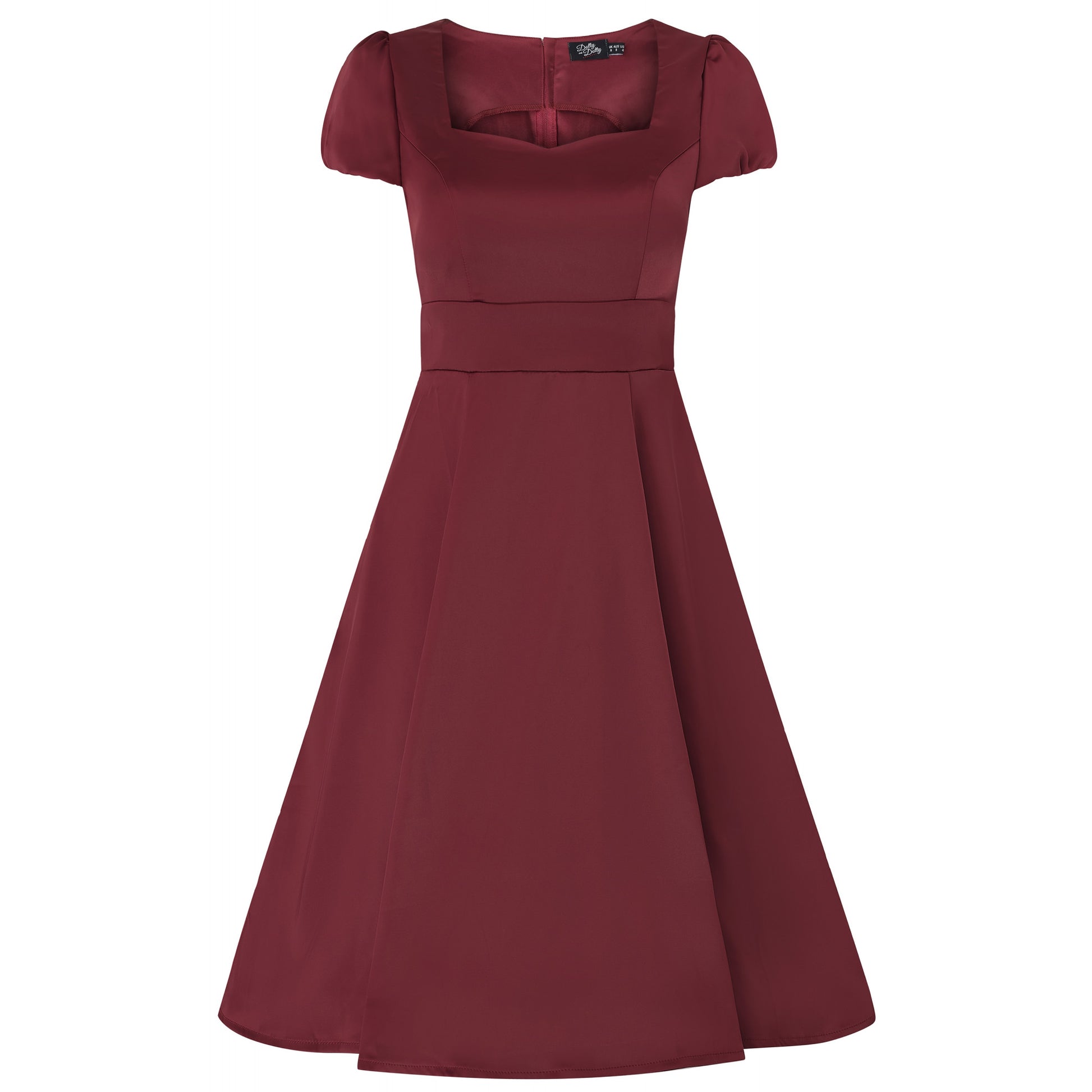Dolly & Dotty Claudia Satin Swing Dress | 1950s Dresses Lemonie Boutique Dolly & Dotty Claudia Satin Swing Dress | 1950s Dresses Lemonie Boutique