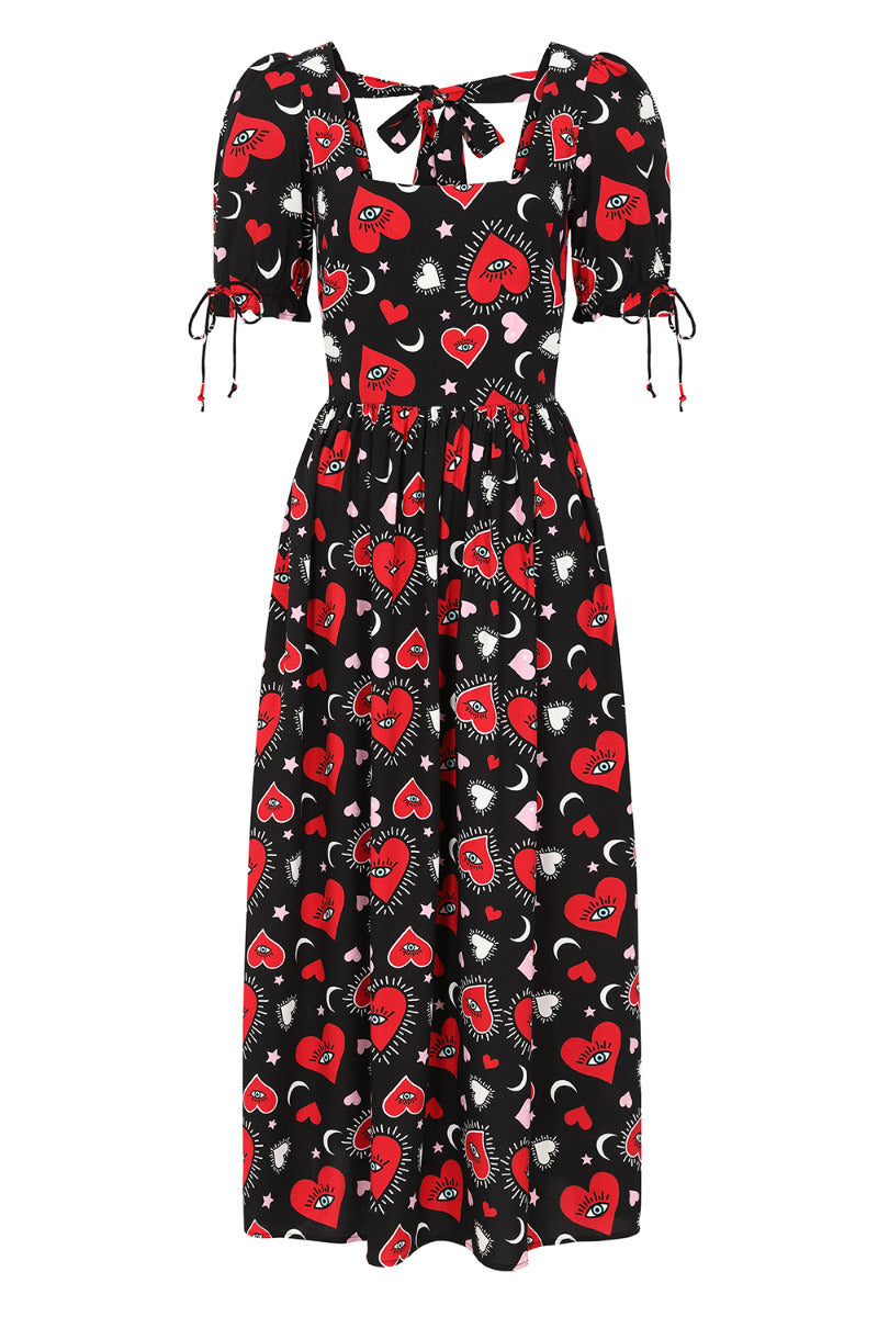 The front of the Kate Heart Maxi Dress against a plain white background