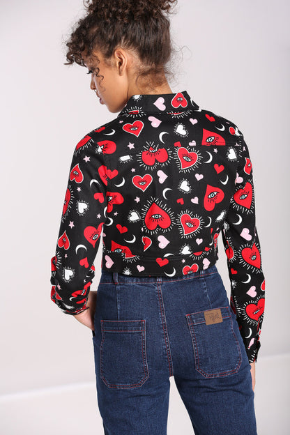 Kate Heart Jacket by Hell Bunny
