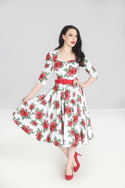 Eternity 50s Dress in White by Hell Bunny