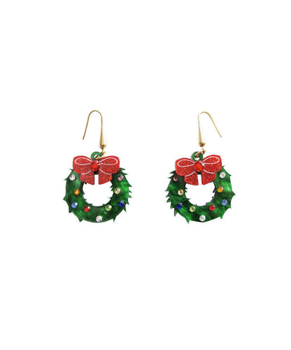 Christmas Wreath Earrings by Laliblue