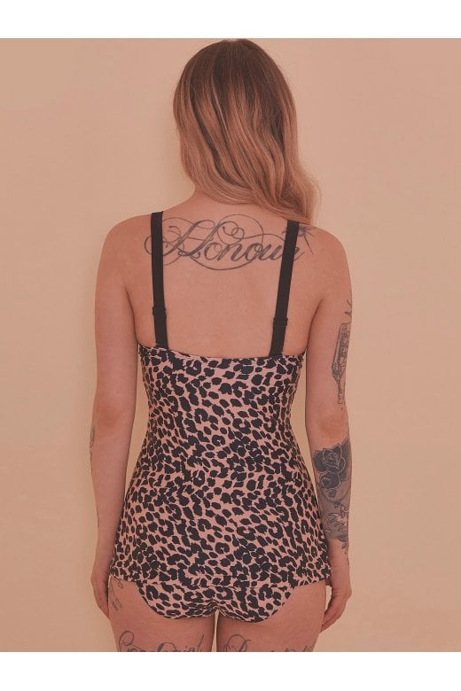 Leopard Skirted Swimsuit by Collectif