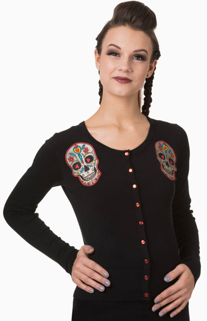 Sugar Skull Cardigan by Banned Retro