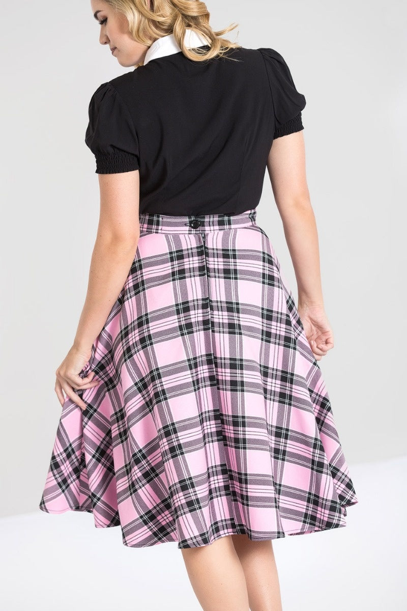 Islay 50s Skirt in Pink by Hell Bunny