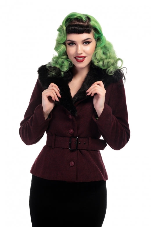 Molly Jacket in Burgundy by Collectif