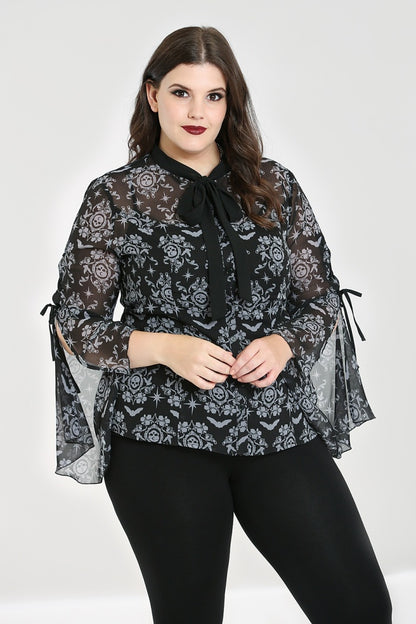 Lost Whispers Blouse by Hell Bunny