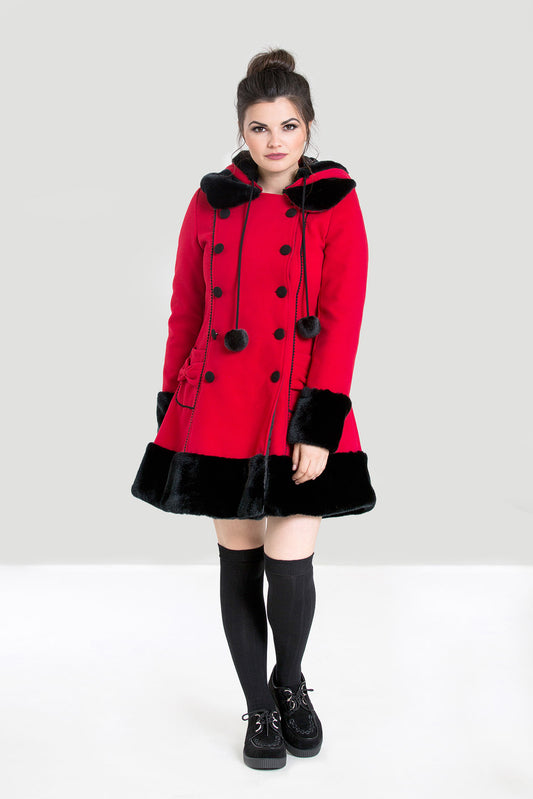 Sarah Jane Red Coat by Hell Bunny