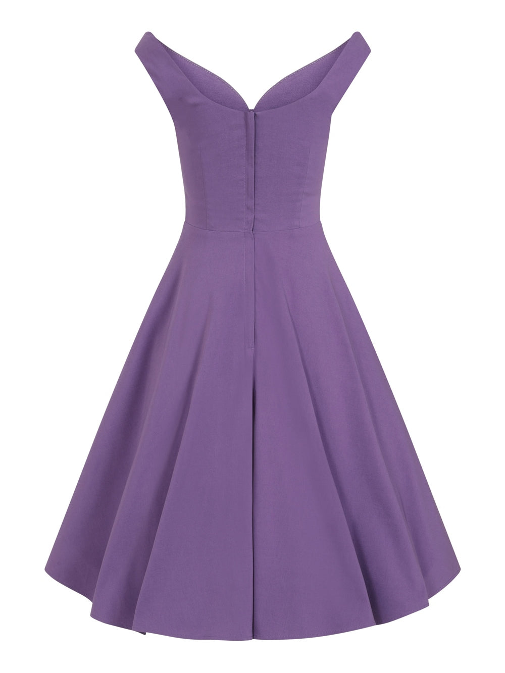 Ridly Plain Swing Dress in Purple by Collectif