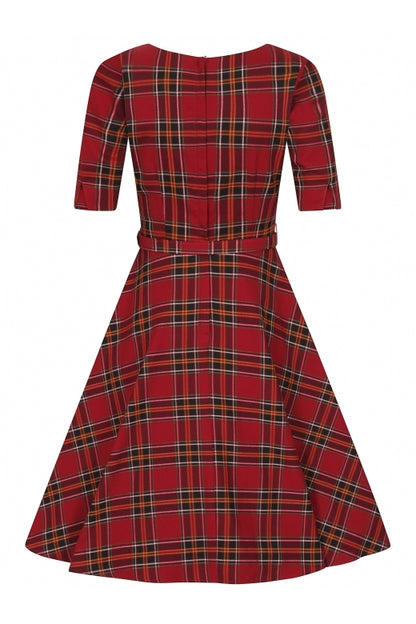 Suzanne Berry Check Swing Dress by Collectif