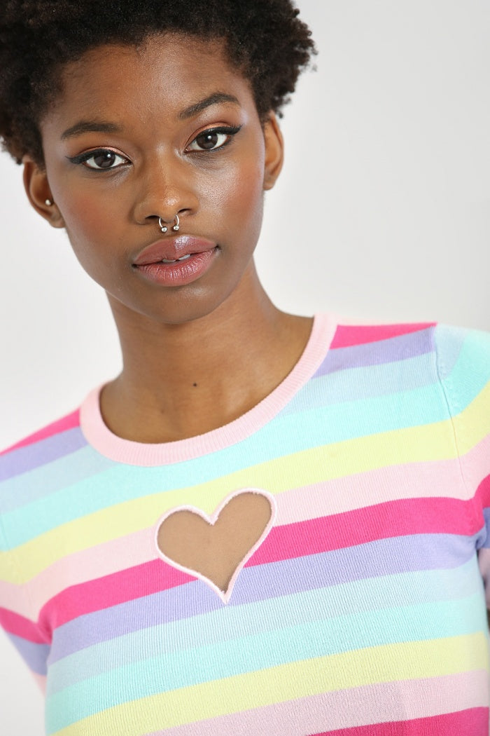 Love Heart Top by Hell Bunny
