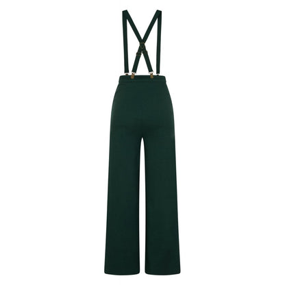 Glinda Plain Trousers in Green by Collectif