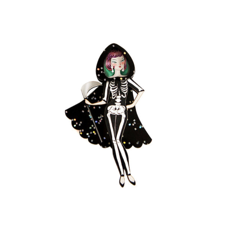 Death Girl Brooch by Laliblue