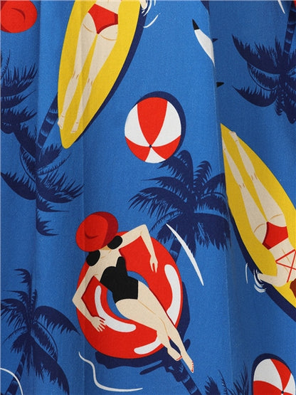 Jill Surfing Swing Dress by Collectif
