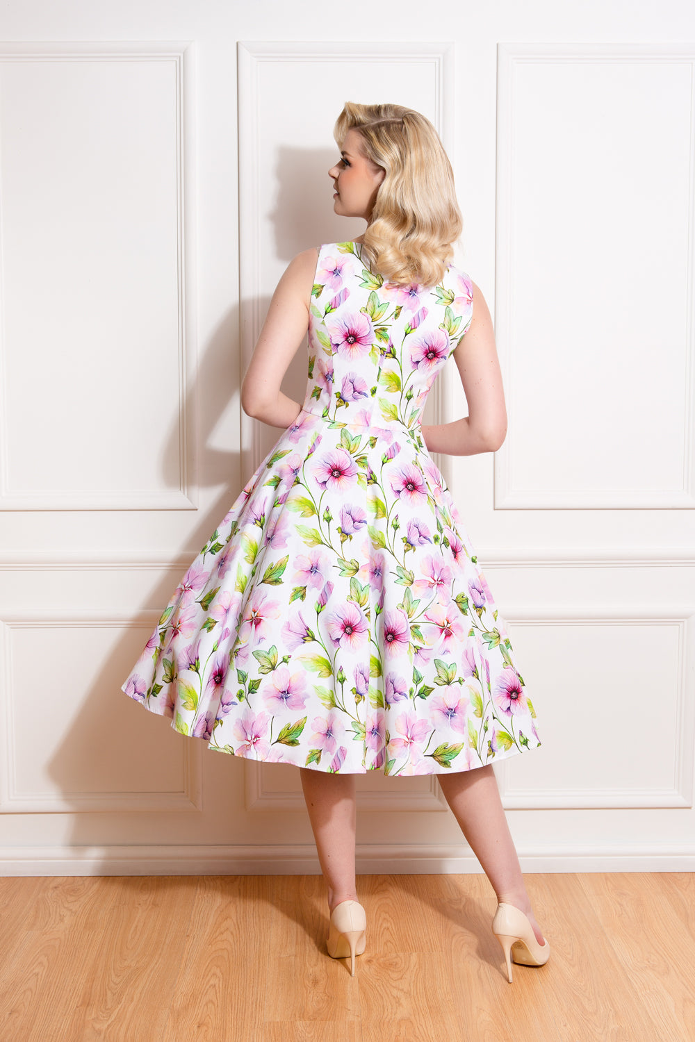 Naomi Floral Swing Dress by Hearts and Roses