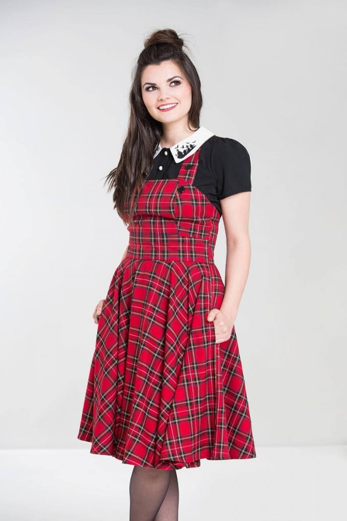 Irvine Pinafore Dress by Hell Bunny