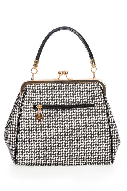 Marilyn Houndstooth Handbag by Banned