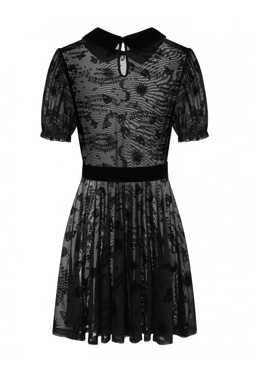 Ana Ouija Mesh Skater Dress by Collectif Lemonie Boutique Ana Ouija Mesh Skater Dress by Collectif Lemonie Boutique