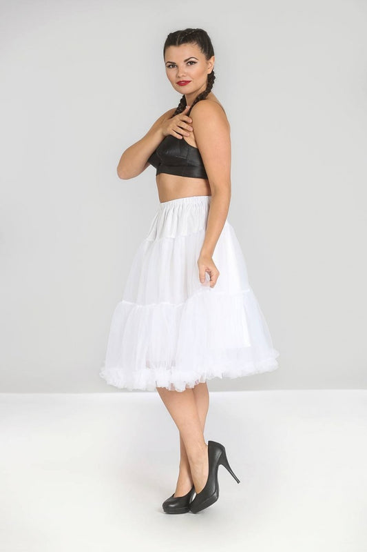 Polly Petticoat in White by Hell Bunny