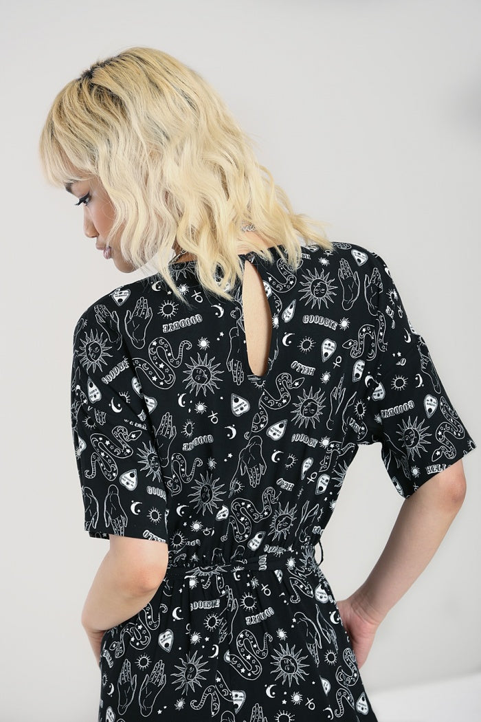 Hello Goodbye Ouija Jumpsuit by Hell Bunny