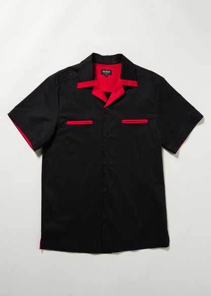 Donnie Bowling Shirt in Red/Black by Chet Rock