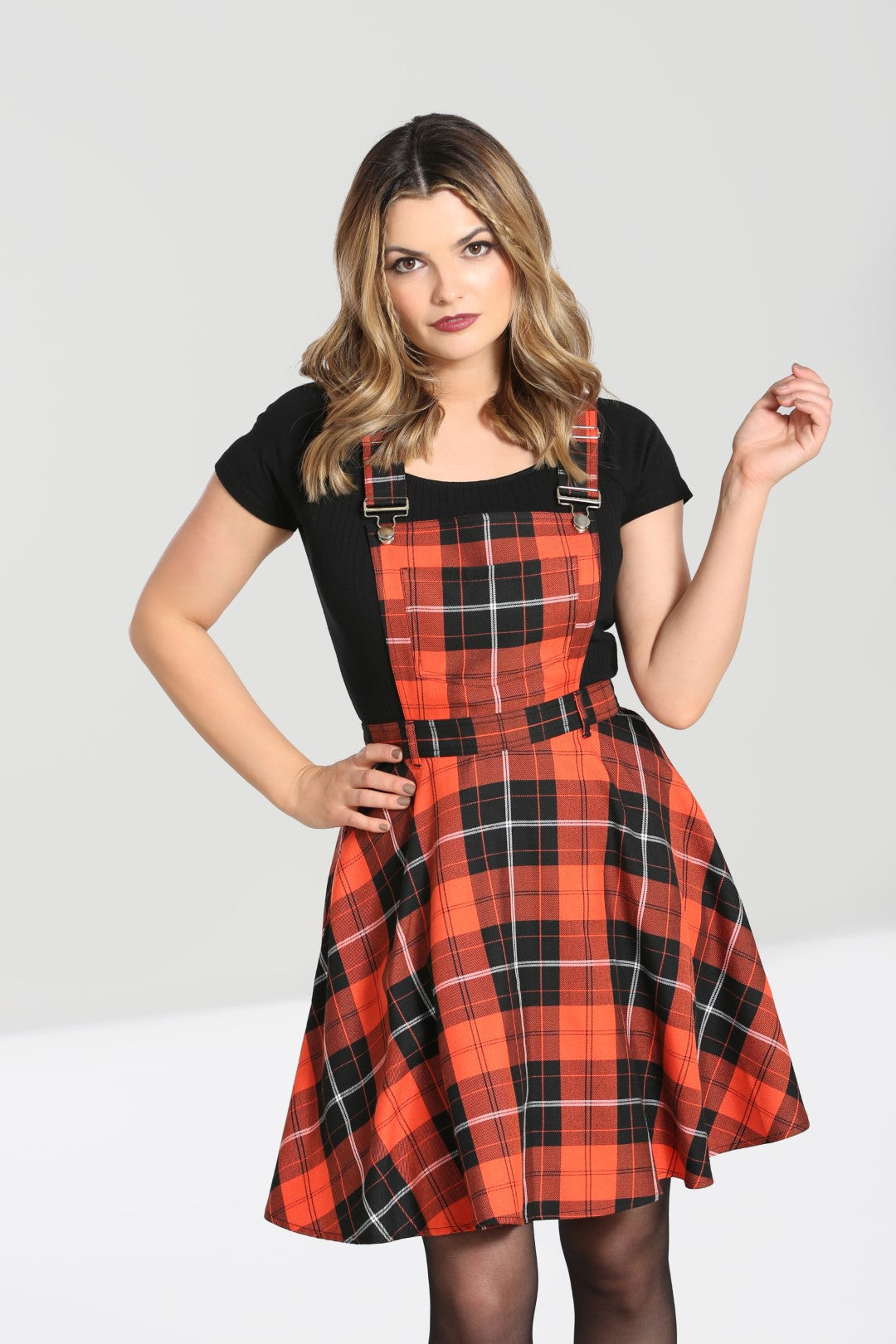 Clementine Pinafore Dress by Hell Bunny
