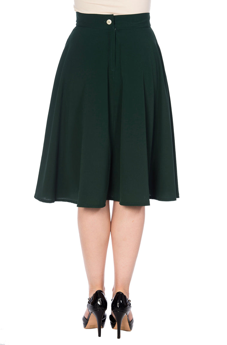 Green midi skirt 50s sale