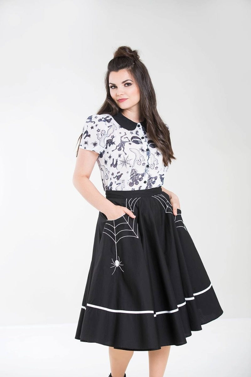 Black and outlet white 50s skirt