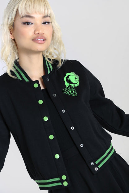 Samara Ouija Jacket in Green by Hell Bunny