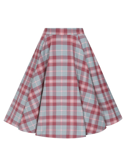 Jenny Princess Check Swing Skirt by Collectif