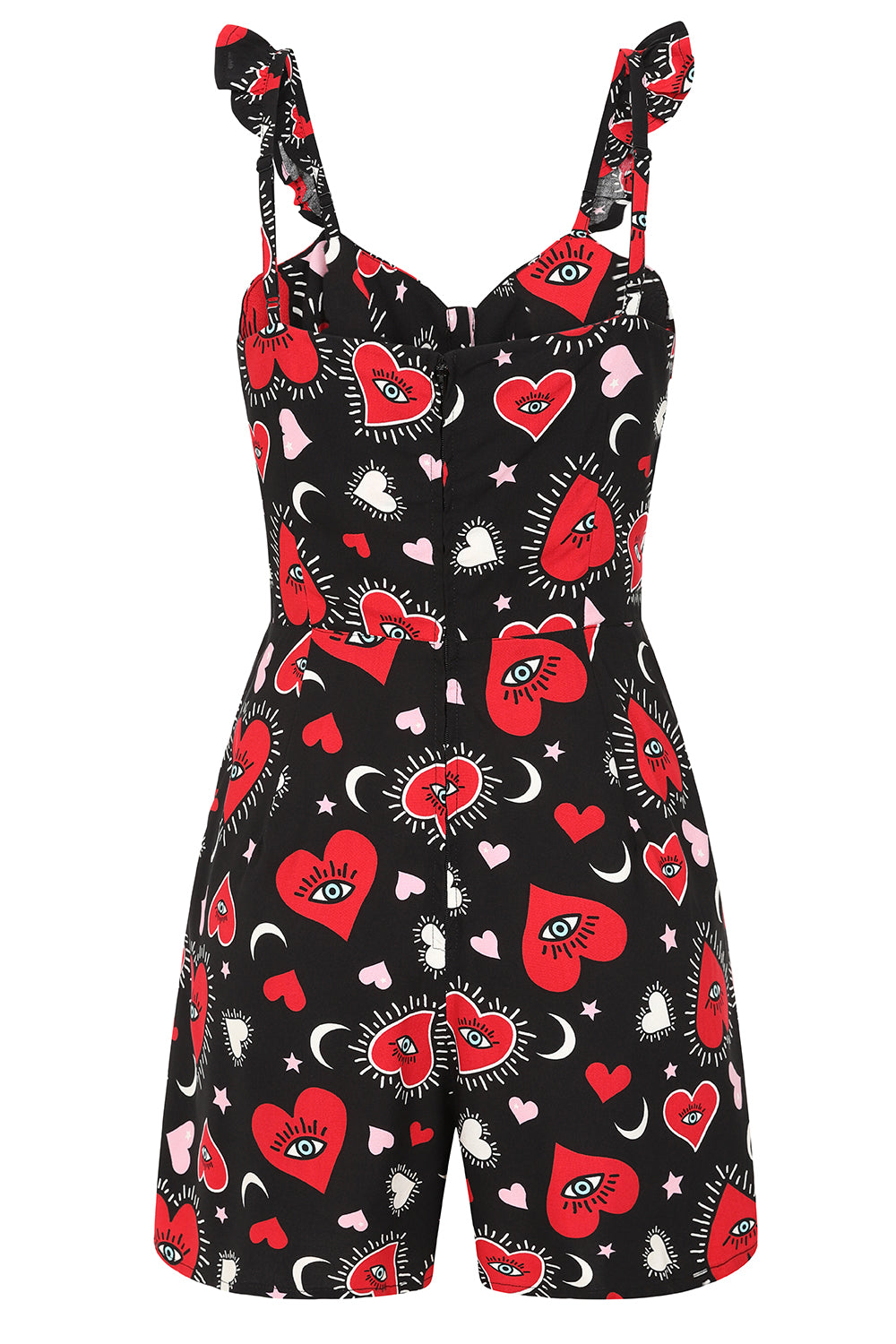 Kate Heart Playsuit by Hell Bunny