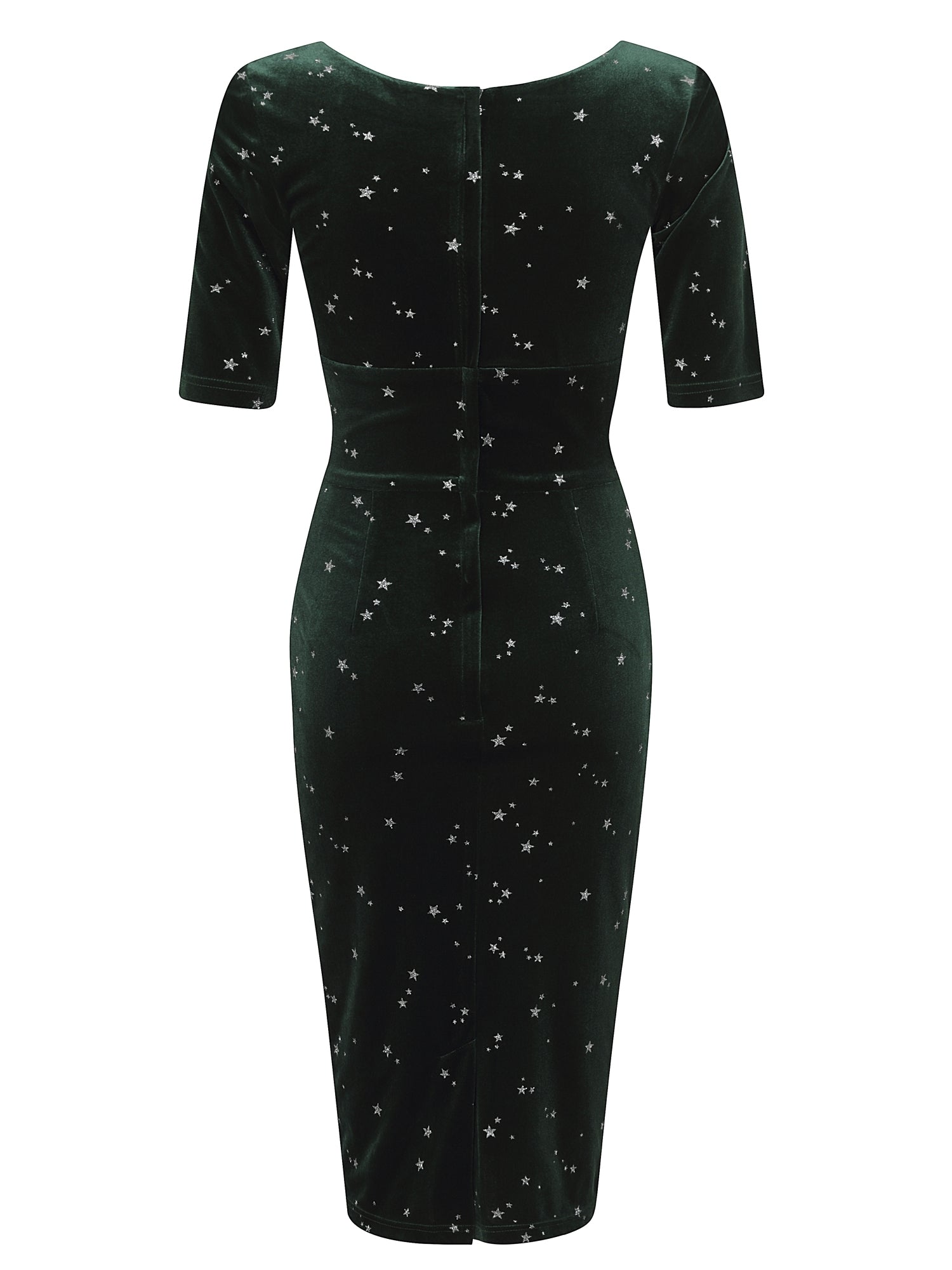Trixie Glitter Star Velvet Pencil Dress by Collectif Lemonie Boutique Trixie Glitter Star Velvet Pencil Dress by Collectif Lemonie Boutique