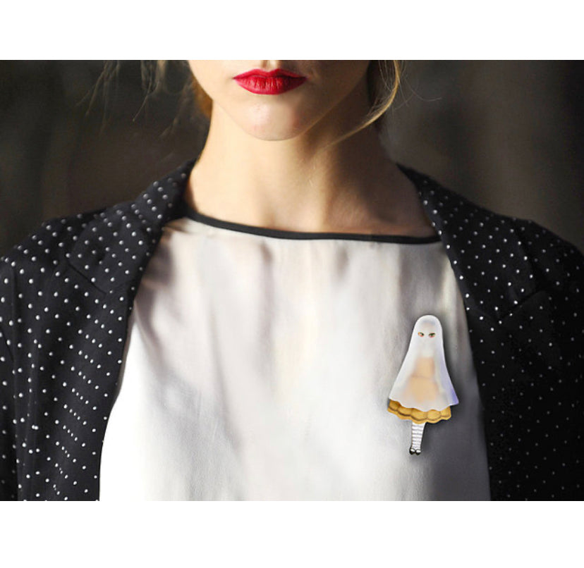 Ghost Girl Brooch by Laliblue
