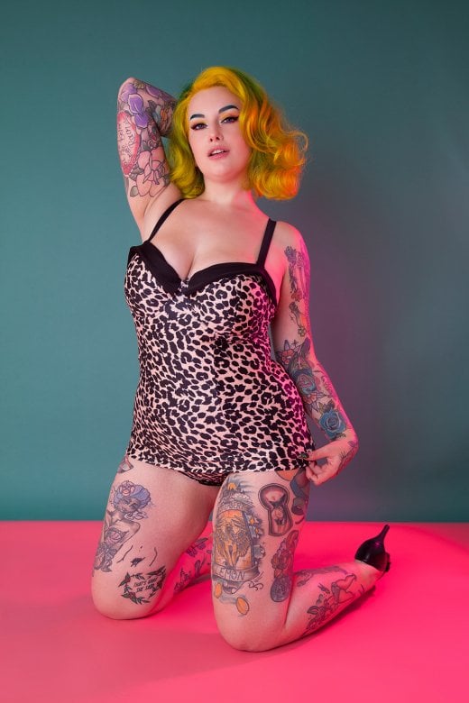 Leopard Skirted Swimsuit by Collectif x Playful Promises