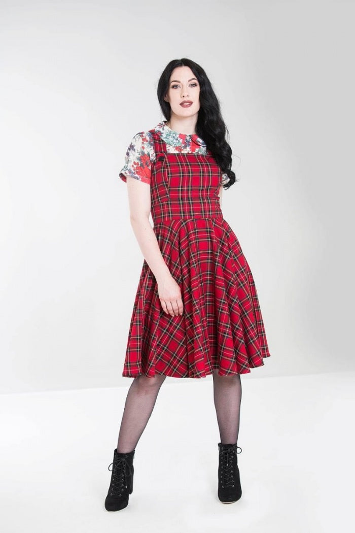 Irvine Pinafore Dress by Hell Bunny