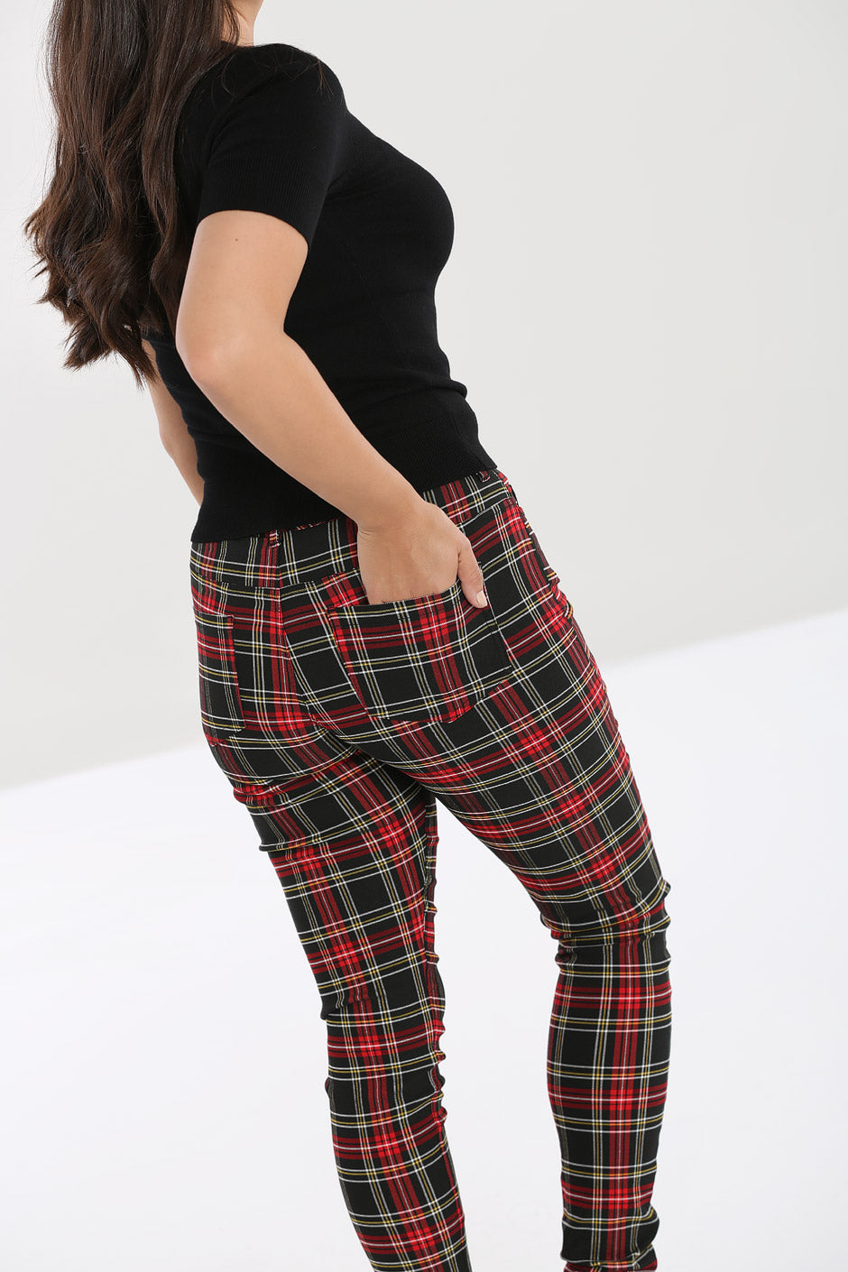 Clash Skinny Trousers by Hell Bunny