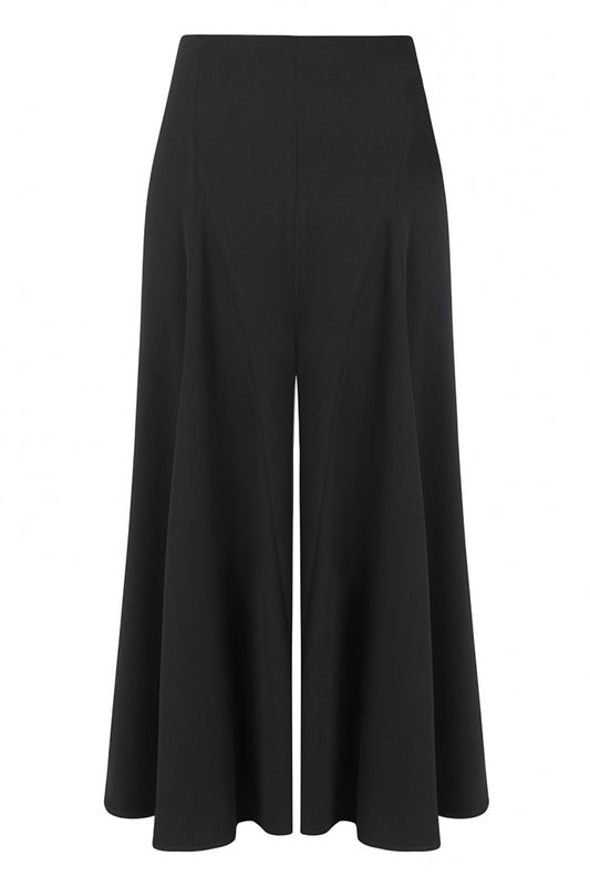 Godet Culottes in Black by Hell Bunny