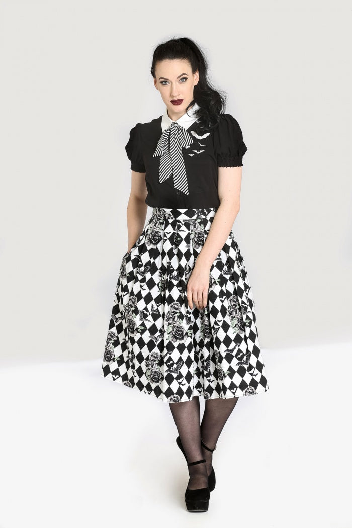 Hauntley 50s Skirt by Hell Bunny