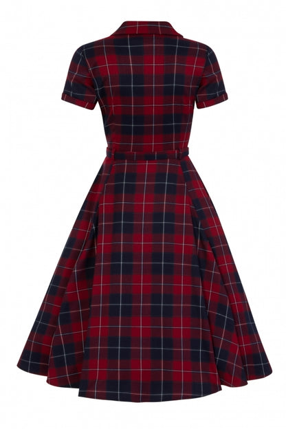 Caterina Ginsburg Check Swing Dress by Collectif