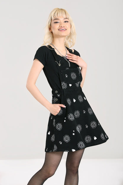 Oculus Pinafore Dress by Hell Bunny